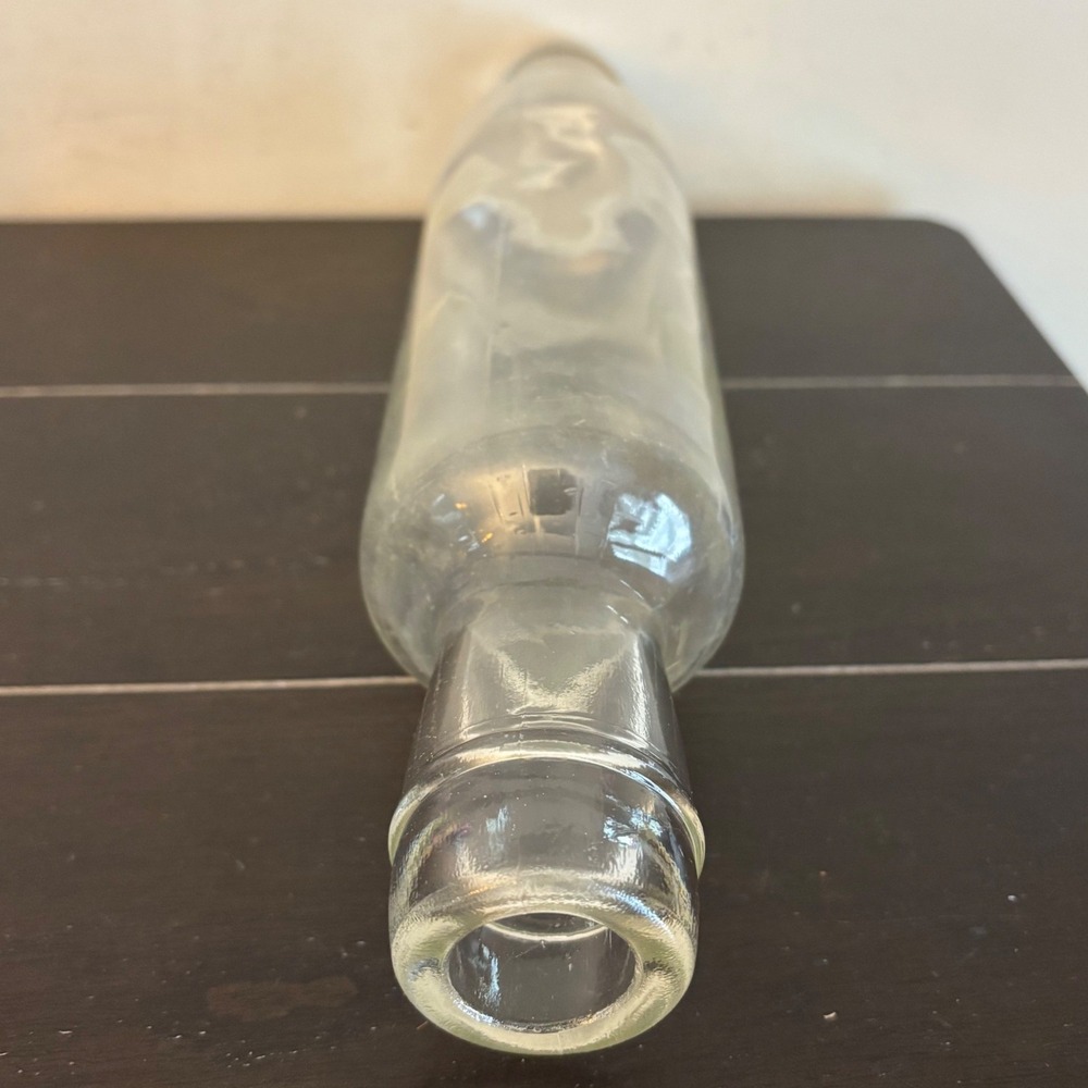 Vintage | Clear Glass Hollow Fillable Rolling Pin | 14.5" | Farmhouse | NO CAP